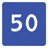 Дорожный знак 6.2 Рекомендуемая скорость (B=700) Тип А