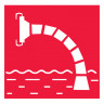 Знак F07 Пожарный водоисточник •ГОСТ 12.4.026-2015• (Пластик 200 х 200)