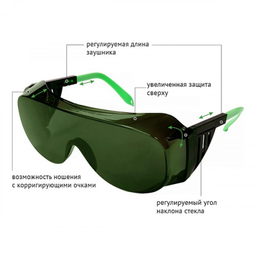 Очки защитные открытые О45 ВИЗИОН StrongGlass (5 PC) 14534