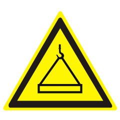 Знак СТ32 Осторожно. Работает кран (Пластик 400 х 400 х 2)