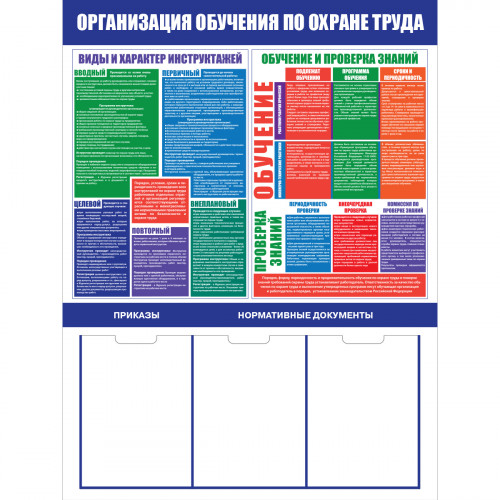 Стенд "Организация обучения по охране труда СТ200"