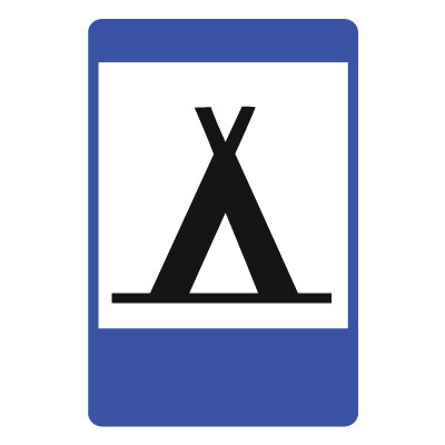 Дорожный знак 7.10 Кемпинг (1050 x 700) Тип А